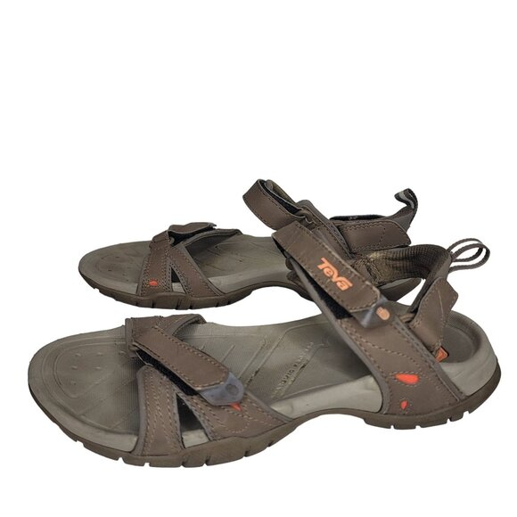 Teva Brown Strappy water hiking Outdoor Sandals adjustable straps Size 8 - Picture 6 of 9